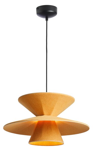 Lampa Wisząca LOOM DESIGN, Morphic, ściemnialny, żółty, salon, tkanina | tekstylia, nowoczesny