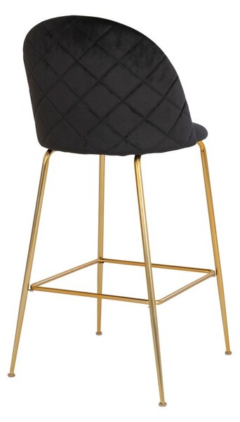Czarne aksamitne hokery zestaw 2 szt. 108 cm Lausanne – House Nordic