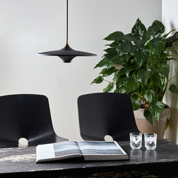 Lampa Wisząca LOOM DESIGN, Moja, ściemnialny, czarny, salon, aluminium, nowoczesny