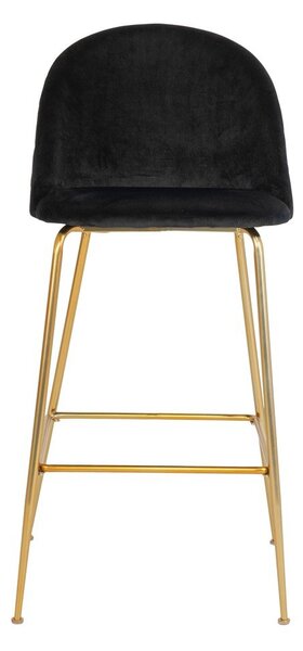 Czarne aksamitne hokery zestaw 2 szt. 108 cm Lausanne – House Nordic