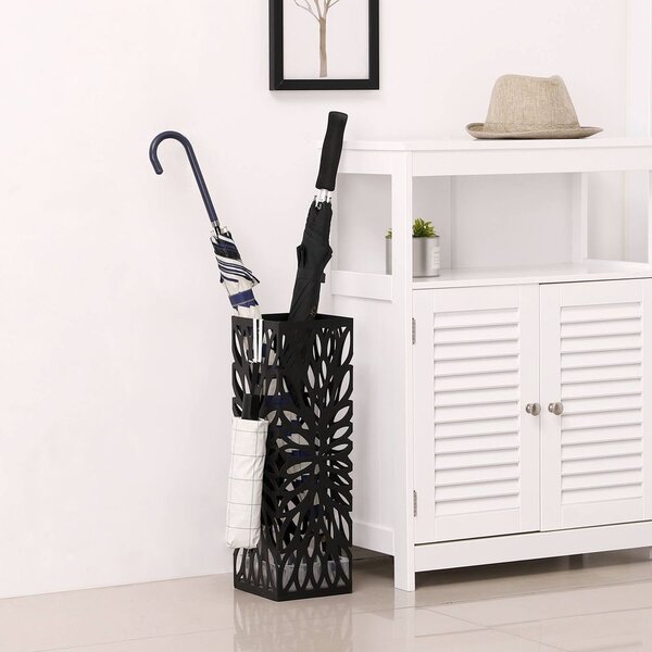 Stojak na parasole FLORE, 15,5x15,5x49cm, czarna SongmicsHome