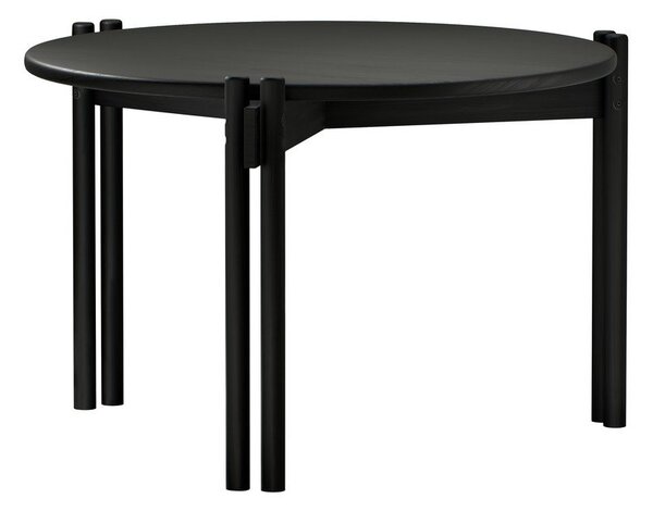 Czarny okrągły stolik z litego drewna sosnowego ø 60 cm Sticks – Karup Design