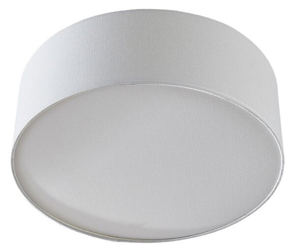 Lampa Sufitowa Lindby, Mariat, ściemnialny, biały, salon, tkanina | tekstylia, nowoczesny