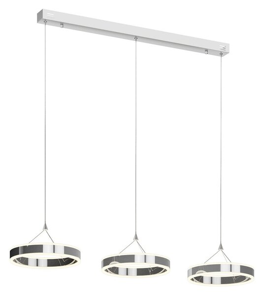Lampa Wisząca Lucande, Lyani, ściemnialny, metaliczny, salon, metal, nowoczesny