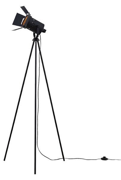 Lampa Podłogowa Lindby, Devon, czarny, salon, metal, nowoczesny