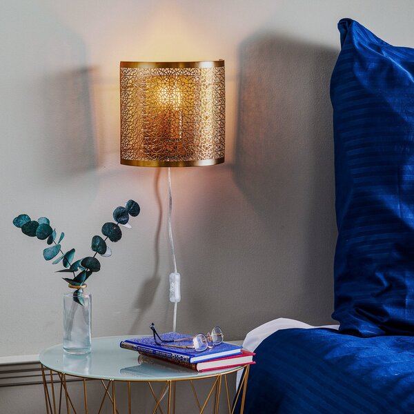 Lampa Ścienna By Rydéns, Hermine, antyczny mosiądz, salon, metal, orientalny | marokański