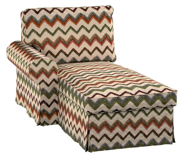 Pokrowiec na szezlong Ektorp lewy kolor wielokolorowy tkanina strukturalna, wzorzysta