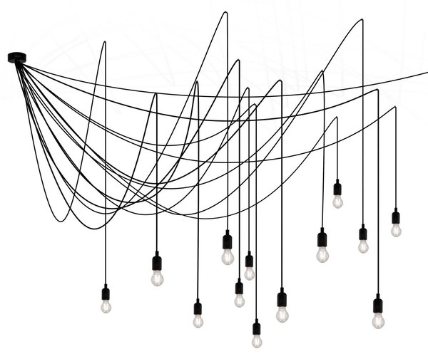Lampa Wisząca SELETTI, LED Maman, ściemnialny, czarny, salon, tworzywo sztuczne, nowoczesny