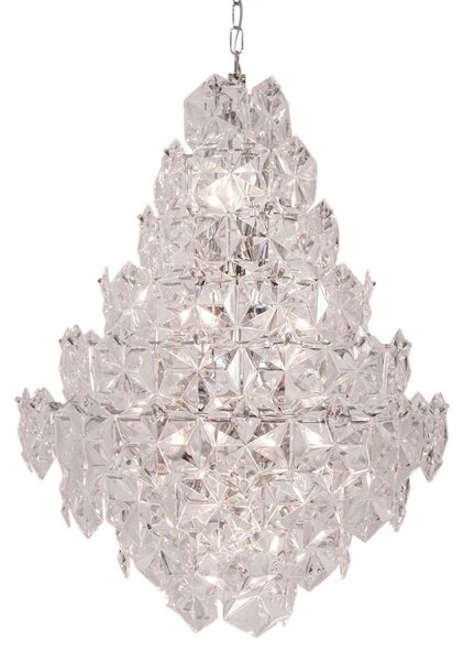 Lampa Wisząca By Rydéns, Monarque Grande, ściemnialny, transparentny, salon, tworzywo sztuczne, design