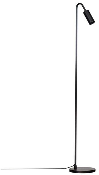 Lampa Podłogowa By Rydéns, Curve, czarny, salon, metal, nowoczesny