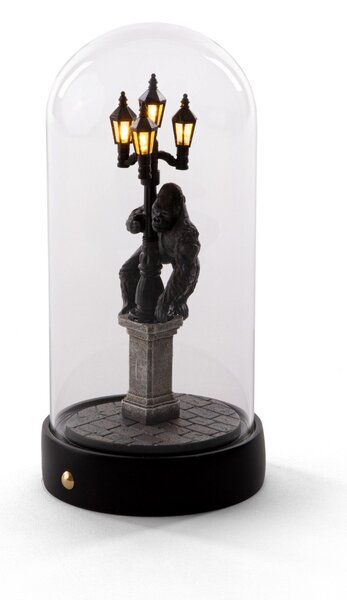 Lampa Stołowa SELETTI, My Little Kong, czarny, salon, tworzywo sztuczne, design