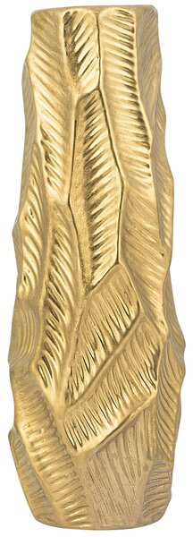 Dekoracyjny wazon kamionkowy 37 cm ozdoba stołu złoty Zafar Beliani