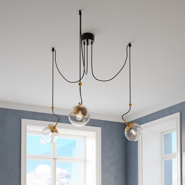 Lampa Wisząca By Rydéns, Carry, ściemnialny, szary, salon, szkło, skandynawski