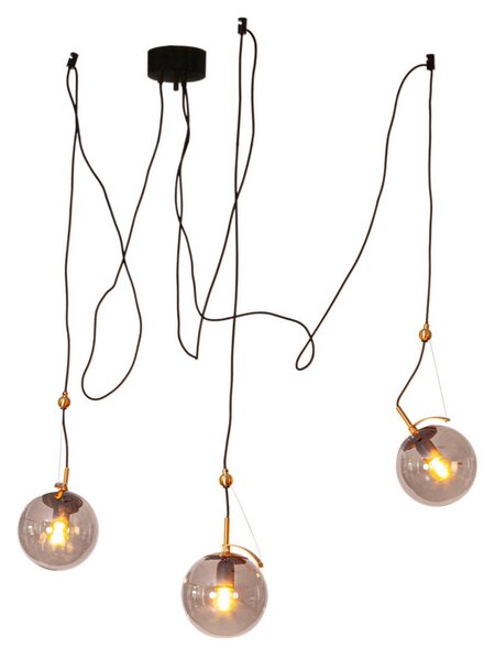 Lampa Wisząca By Rydéns, Carry, ściemnialny, szary, salon, szkło, skandynawski