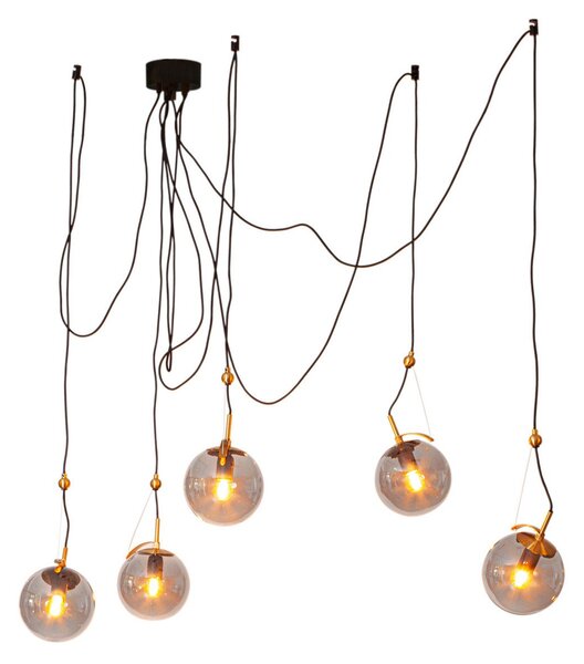 Lampa Wisząca By Rydéns, Carry, ściemnialny, szary, salon, szkło, skandynawski