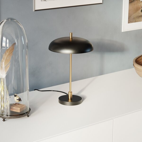 Lampa Stołowa By Rydéns, Shelby, czarny, salon, skandynawski