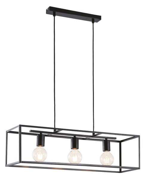 Lampa Wisząca Lindby, Emily, ściemnialny, czarny, kuchnia, metal, nowoczesny
