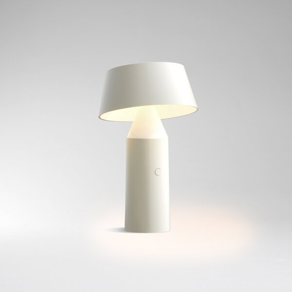 Lampa Stołowa MARSET, Bicoca, ściemnialny, biały, salon, tworzywo sztuczne, design