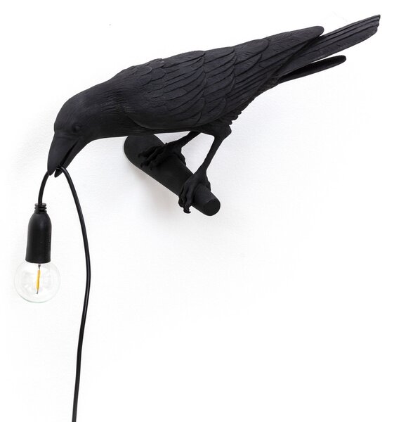 Lampa Stołowa SELETTI, Bird Lamp, czarny, salon, tworzywo sztuczne, design