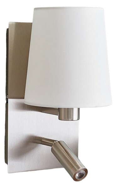 Lampa Ścienna Lindby, Aiden, szary, salon, tkanina | tekstylia, nowoczesny