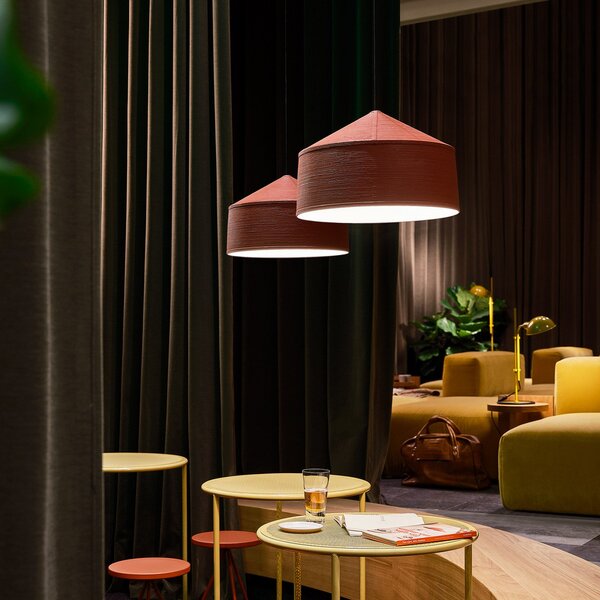 Lampa Wisząca MARSET, Zenc, ściemnialny, czerwony, salon, tworzywo sztuczne, design