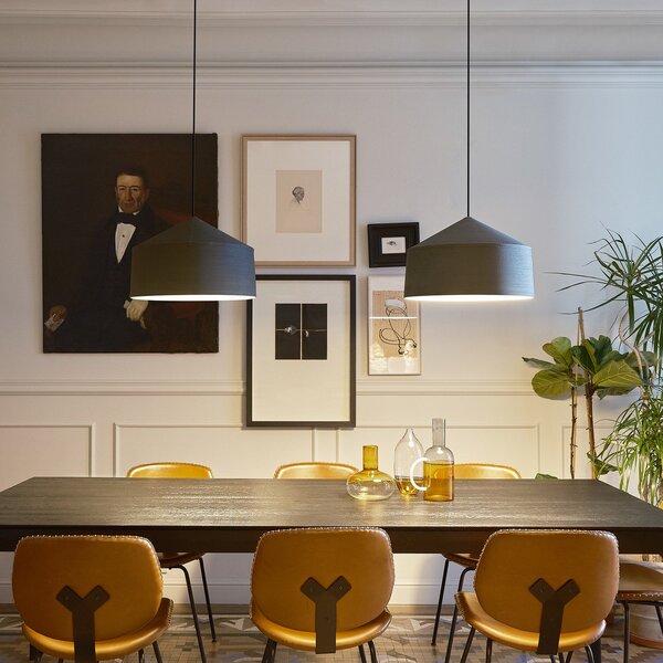 Lampa Wisząca MARSET, Zenc, ściemnialny, szary, salon, tworzywo sztuczne, design
