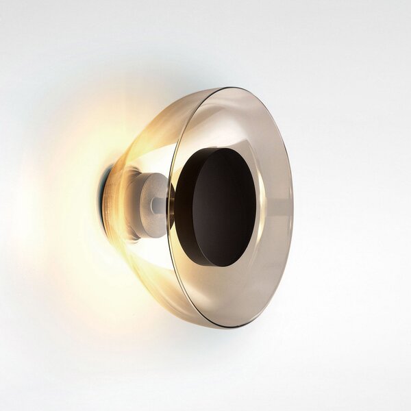 Lampa Ścienna MARSET, Aura, ściemnialny, szary, salon, szkło, design