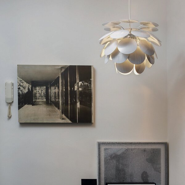 Lampa Wisząca MARSET, Discocó, ściemnialny, biały, salon, tworzywo sztuczne, design