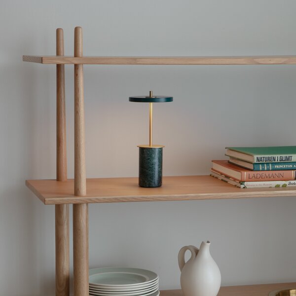 Zewnętrzna Lampa UMAGE, Asteria Move Mini, ściemnialny, zielony, taras, kamień, design