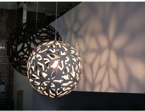 Lampa Wisząca david trubridge, biały, salon, bambus