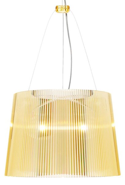Lampa Wisząca Kartell, Gé, żółty, salon, tworzywo sztuczne, design