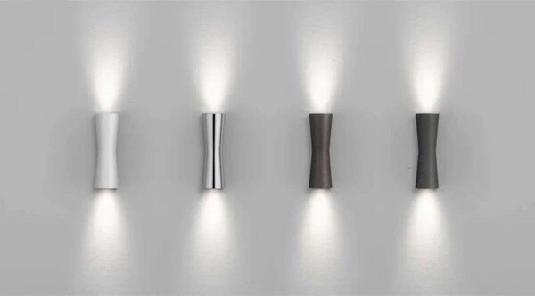 Clessidra 20°+20° Zewnętrzna Lampa Ścienna Szara - Flos