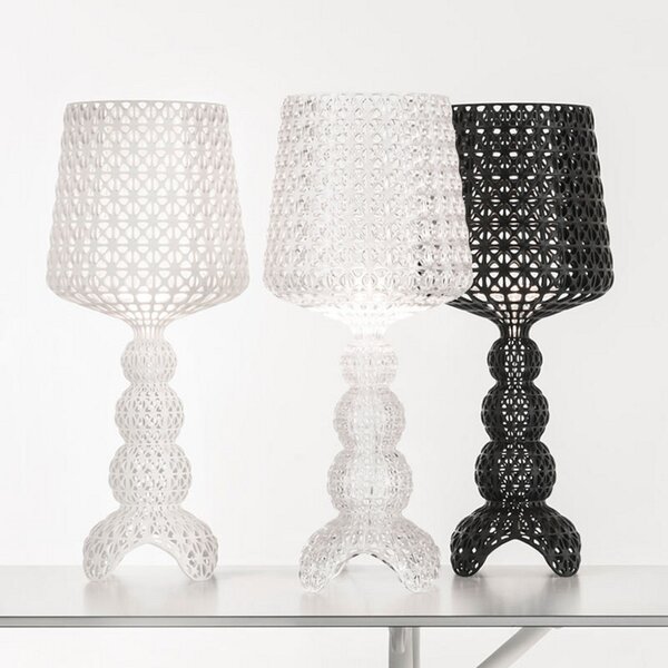 Lampa Stołowa Kartell, Mini Kabuki, ściemnialny, biały, salon, tworzywo sztuczne, design