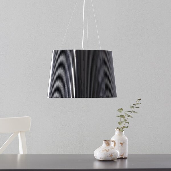 Lampa Wisząca Kartell, Gè, czarny, salon, tworzywo sztuczne, design