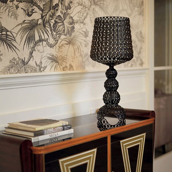 Lampa Stołowa Kartell, Mini Kabuki, ściemnialny, czarny, salon, tworzywo sztuczne, design