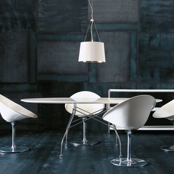 Lampa Wisząca Kartell, Gé, biały, salon, tworzywo sztuczne, design