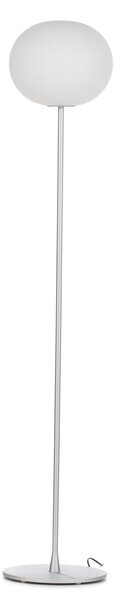Lampa Podłogowa FLOS, GLO-BALL, ściemnialny, metaliczny, salon, szkło, design