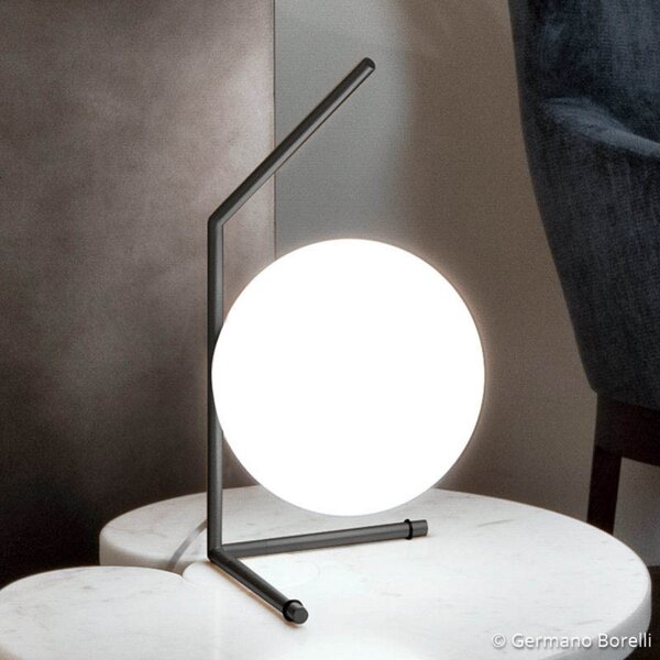 Lampa Stołowa FLOS, IC T1, ściemnialny, czarny, salon, metal, design