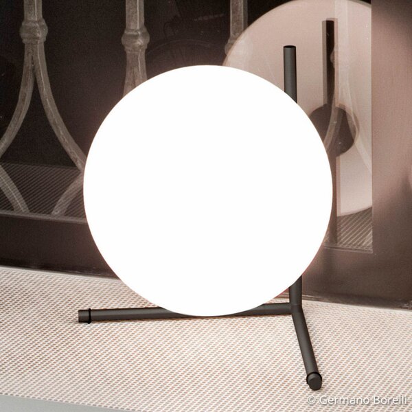 Lampa Stołowa FLOS, IC T2, ściemnialny, czarny, salon, szkło, design