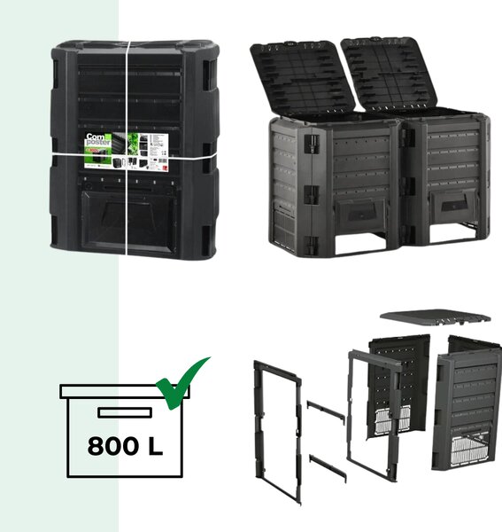 Kompostownik ogrodowy - Compogreen 800 l czarny Prosperplast