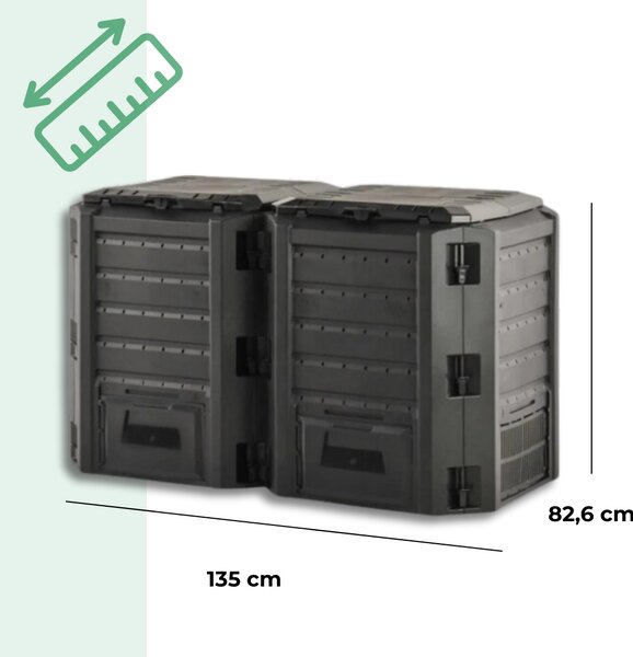 Kompostownik ogrodowy - Compogreen 800 l czarny Prosperplast