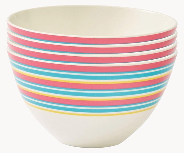 Komplet miseczek z porcelany Calypso Stripe, 4 elem