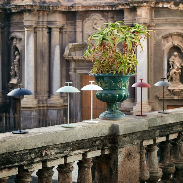 Lampa Stołowa Kartell, Mini Geen-A, zielony, salon, metal, design