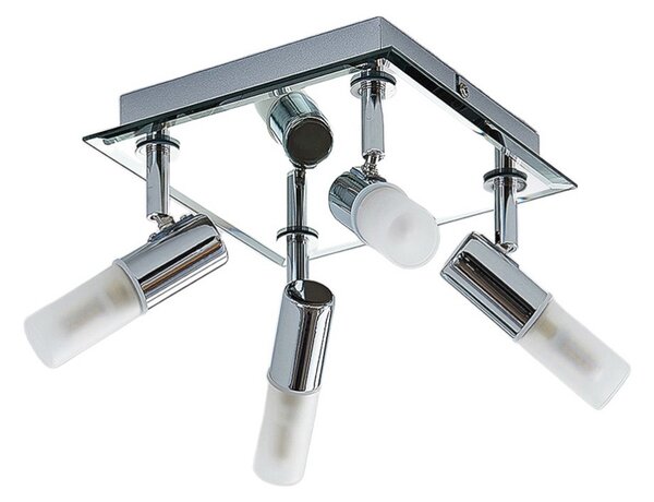 Lampa Sufitowa Lindby, Zela, ściemnialny, metaliczny, łazienka, metal, nowoczesny