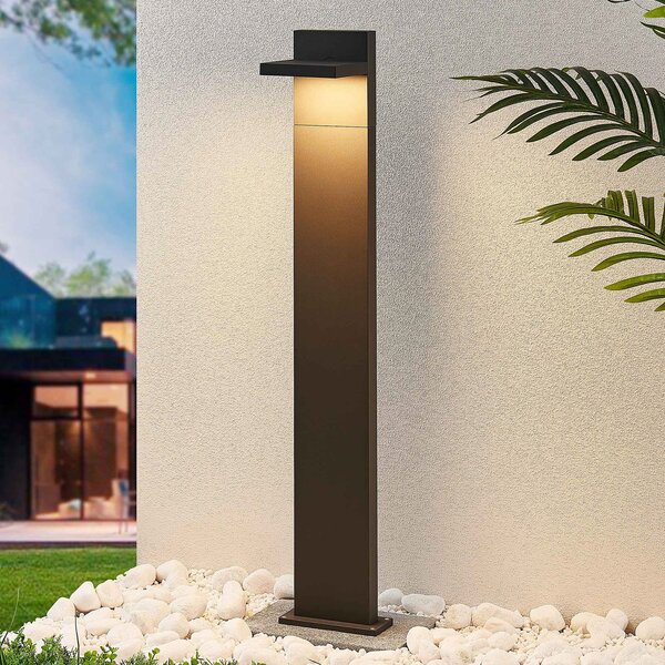 Zewnętrzna Lampa Lucande, Silvan, czarny, taras, aluminium, nowoczesny
