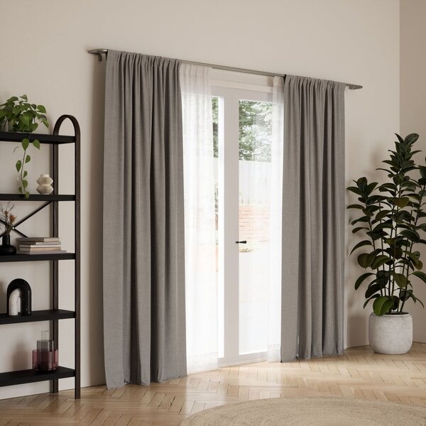 Stalowy regulowany podwójny karnisz 76 - 213 cm Twilight – Umbra