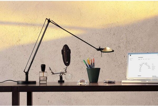 Lampa Stołowa Luceplan, czarny, gabinet | pracownia, aluminium