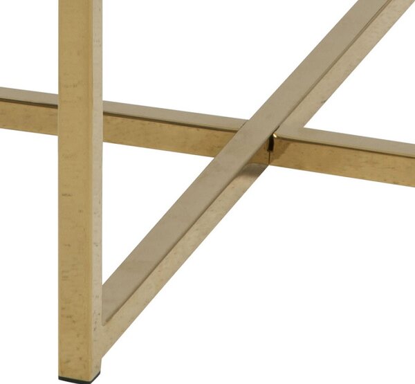 Stolik kawowy Alisma white/golden 50x42