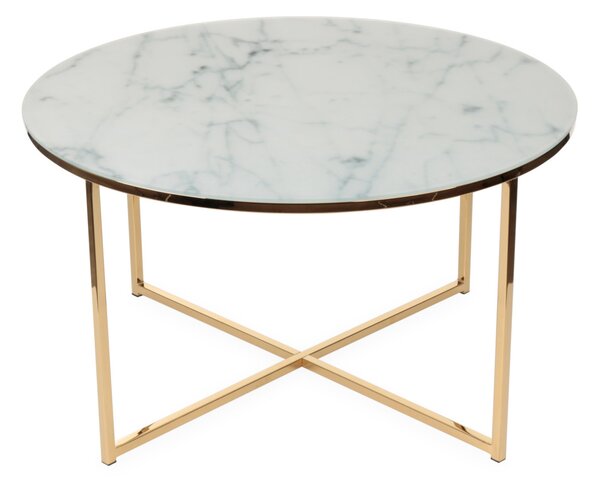 Stolik kawowy Alisma white / golden