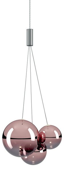 Lampa Wisząca Lodes, ściemnialny, pudrowy róż, jadalnia, szkło